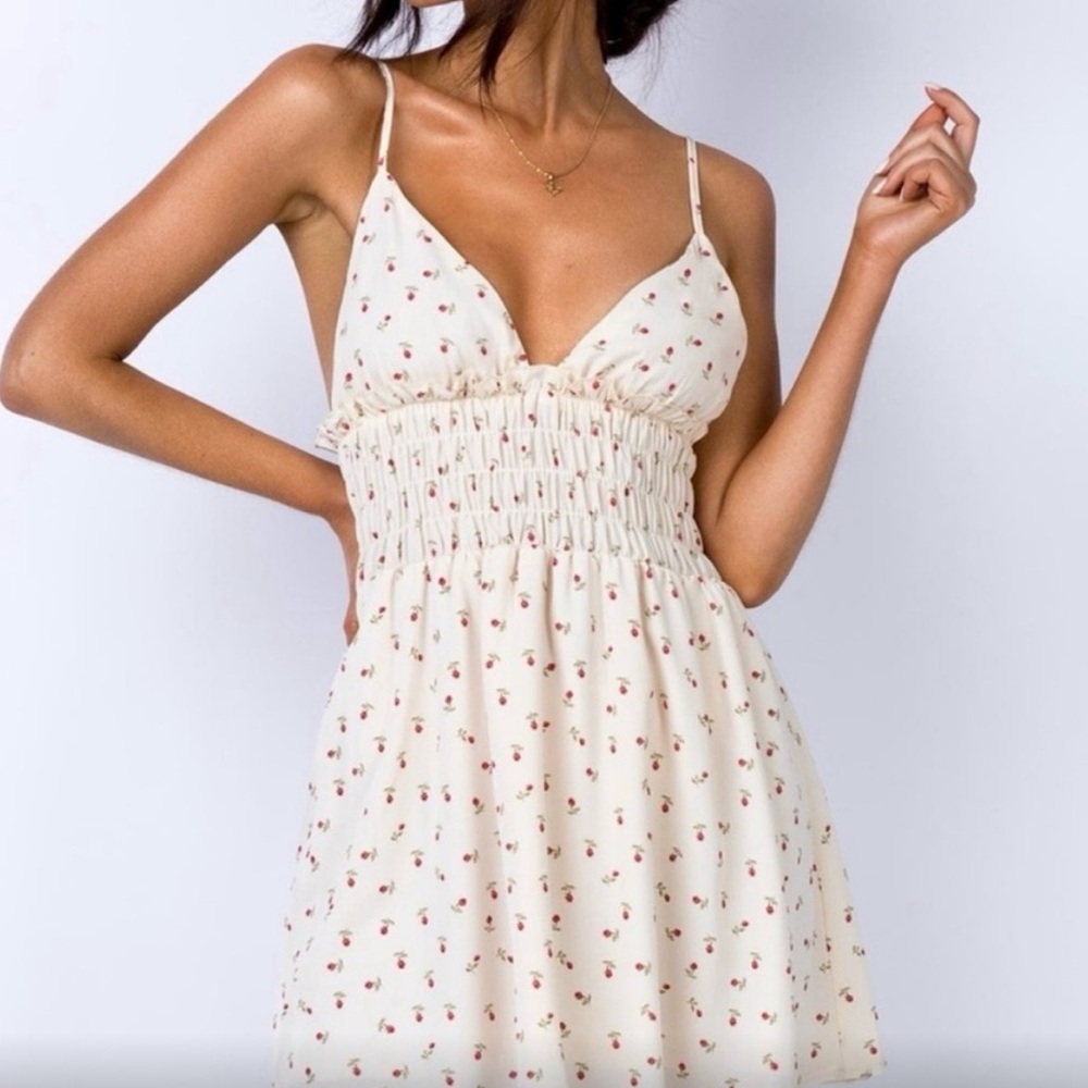 Princess Polly Roza Mini Dress with flower 🌹 accent, Size 12